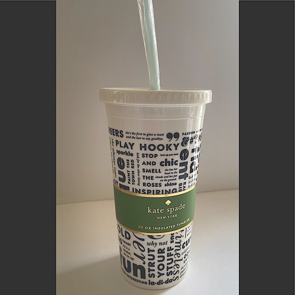 NWT Kate Spade 20 oz. (What Do You Say) Tumbler